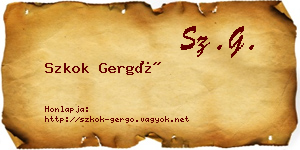 Szkok Gergő névjegykártya